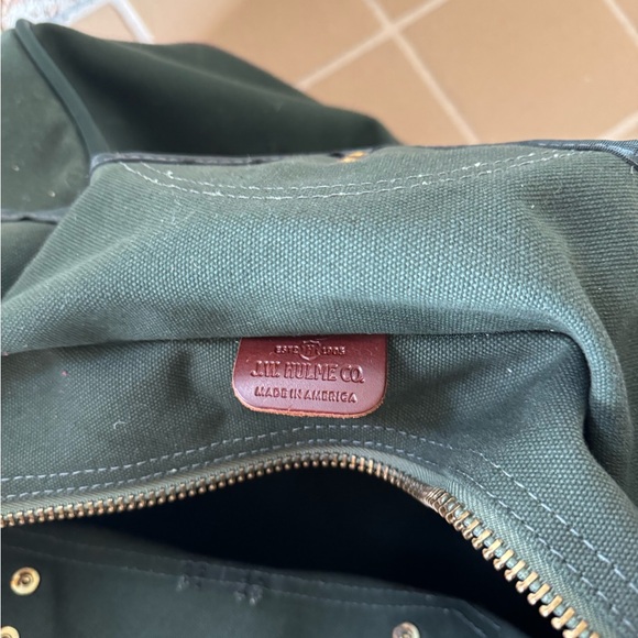 NWT JW Hulme Leather and Canvas Duffle Bag - Picture 6 of 7